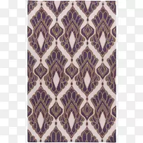 地毯苏扎尼地板伊卡特紫色地毯