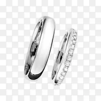 结婚戒指白金耳环结婚戒指
