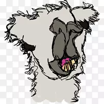 狗盲轮廓画夹艺术-狗