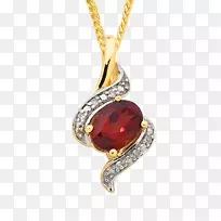 红宝石盒体珠宝琥珀-钻石套装
