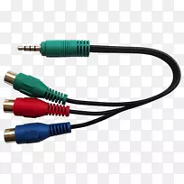 网络电缆组件视频电连接器适配器电缆立体声同轴电缆