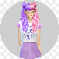 芭比娃娃头发颜色紫色芭比
