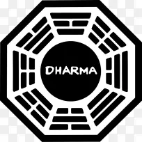 Dharma倡议德斯蒙德休谟约翰骆家辉香农卢瑟福徽标-科技21标志