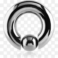 专用珠环钛外科不锈钢体首饰.戒指