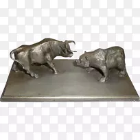 青铜雕塑动物公牛