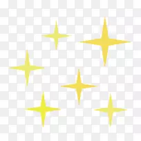 线对称星形字体-星闪烁