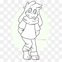 拇指线艺术画/m/02csf-暗图Asriel