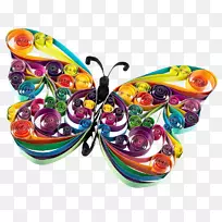蝴蝶纸造字艺术创意-蝴蝶