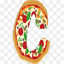 比萨饼派对字母表字母剪辑艺术-披萨