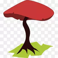 创意写作卡通幽默剪贴画-红蘑菇