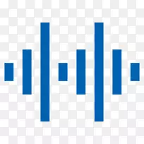 数字音频wav计算机图标声音音频信号扩音器