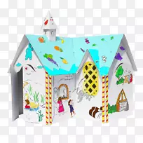 纸制玩具屋儿童纸箱-玩具