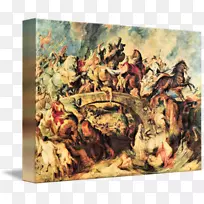 巴洛克画阿马逊之战-意象绘画