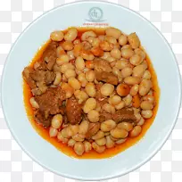 kuru Fasulye烘焙豆子，普拉夫素食菜，普通豆类