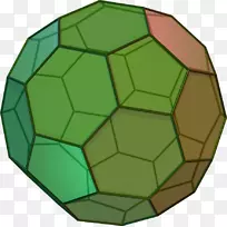 截断二十面体正则二十面体截断阿基米德固体六角b