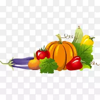 水果翻转和搭配蔬菜-秋季