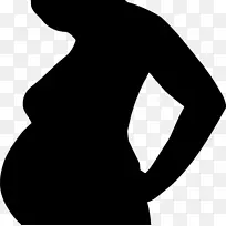 怀孕剪影-母亲-孕妇插画剪影