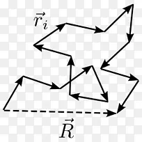 随机线圈端到端理想链聚合物正态分布角