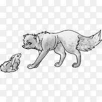 猫狮犬科素描-拉比特和狼