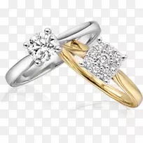 订婚戒指，结婚戒指，珠宝.珠宝照片