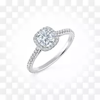 订婚戒指钻石珠宝商排费城珠宝-戒指光环