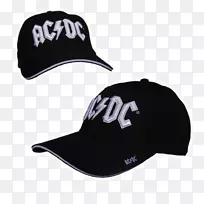 棒球帽AC/DC回到黑色棒球帽
