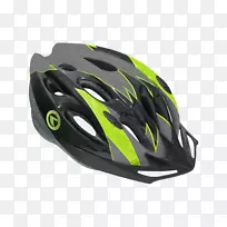自行车头盔摩托车头盔滑雪雪板头盔绿色和深灰色