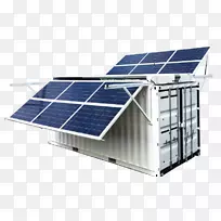 太阳能电池板太阳能储能地球上的建筑空气