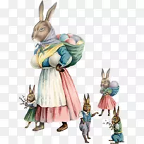 复活节兔子兔夹艺术-复活节年份