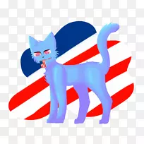 猫马剪贴画-七月四日快乐