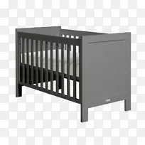 床框婴儿床家具.深灰色