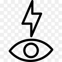 电脑图标红眼剪辑艺术-ojos rojos