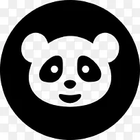 大熊猫电脑图标上有符号阿多玛-熊