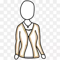 拇指服装人体行为线艺术剪贴画服装