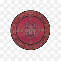 丹纳利蓝地毯伊尔文粉红色-波斯地毯质地