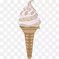 圣代冰淇淋锥-冰淇淋盛夏