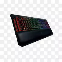 计算机键盘Razer BlackWidow chroma v2 Razer Inc.游戏键盘rgb彩色模型.手腕扶手