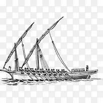 帆船剪贴画-尼罗河船