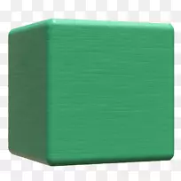 绿色长方形木材立方体