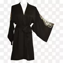长袍肩袖服装-缎纹胭脂