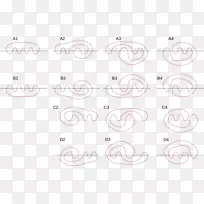 纸圆点角字体素描编号