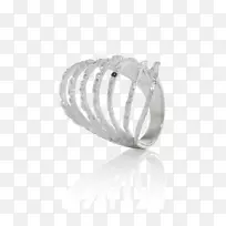Gu Bj rg珠宝戒指设计的Aurum.曲线戒指