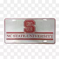 北卡罗莱纳州立大学品牌矩形nc州沃尔夫包足球-封堵车牌
