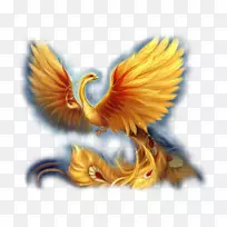 凤凰：金色的母马，火鸟，还有神奇的金环-火鸟和传说中的生物-凤凰
