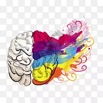 脑艺术绘画剪贴画-大脑