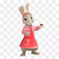 彼得·兔子和本杰明·兔子的故事-我是本杰明-兔子水彩画的故事