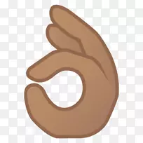 Emojipedia意为OK手语-moji