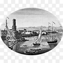 沉没的海盗城1692年牙买加地震金斯敦港口宫殿