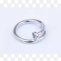 结婚戒指猫银珠宝戒指
