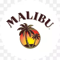 马利布利口酒朗姆酒标志椰子-椰子